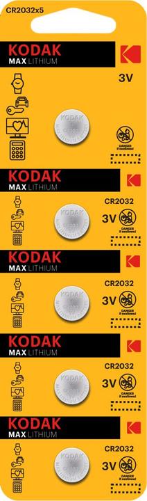 Label énergétique NoName CR2032 5-pack Kodak (5 pcs, CR2032, 220 mAh)