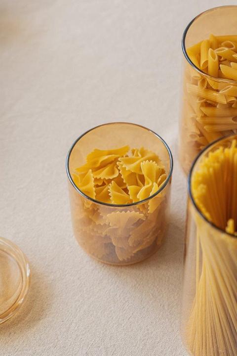 Actual product image Nuts Storage jar glass 500 ml gold (0.50 l)