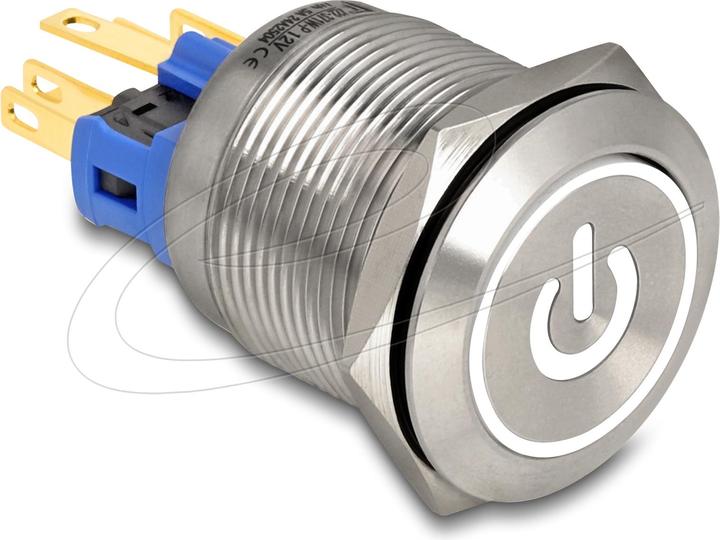 Image du produit Delock Bouton-poussoir à encastrer 22 mm 6 x connexion soudée LED blanche