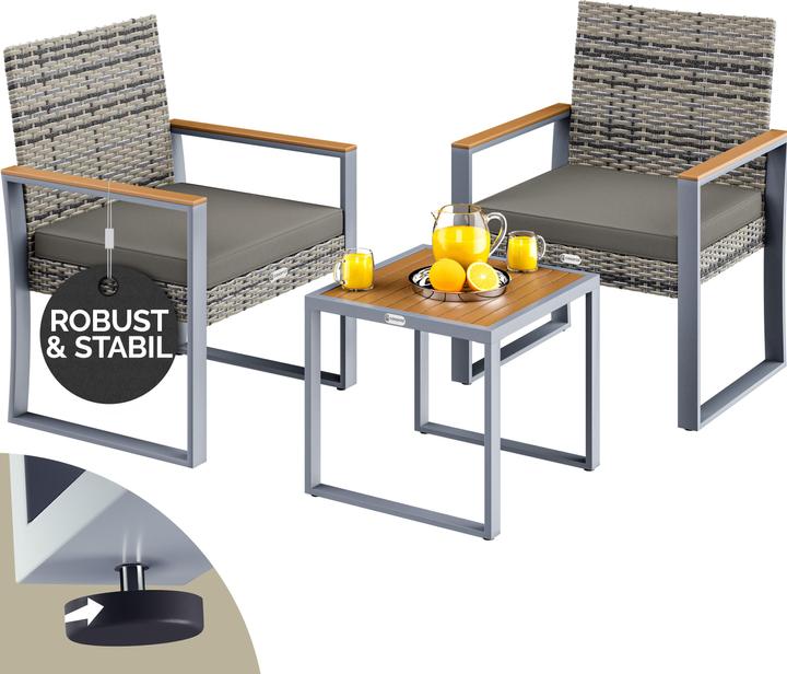 Actual product image Casaria Poly rattan garden furniture (80 cm)