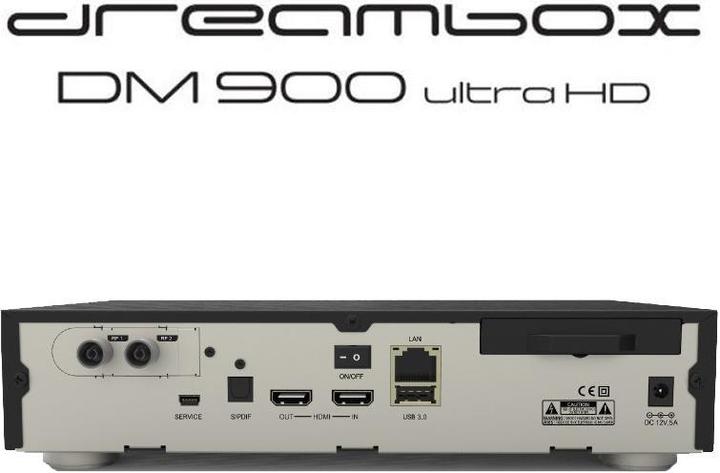 Actual product image Dreambox DM 900 ultra HD (2x DVB-C/T2 (Twin), CI Shaft)