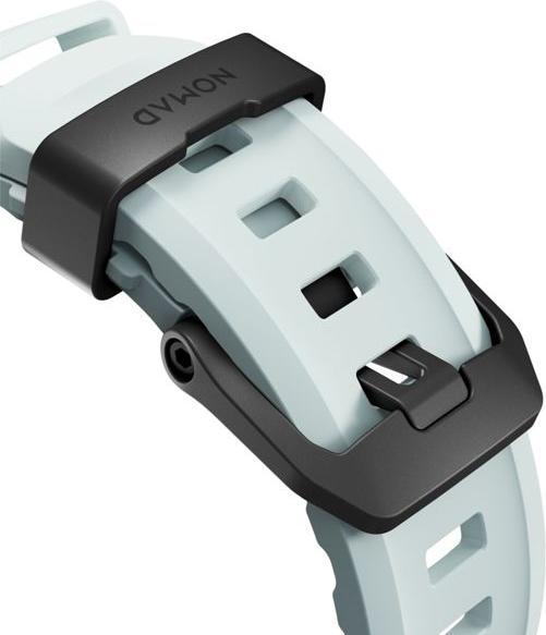 Actual product image Nomad Rocky Point Band 46/49mm Icy Blue Glow Connector Black (Fluororubber)