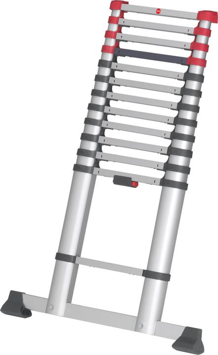 Immagine prodotto Hailo FlexLine, scala telescopica di sicurezza in alluminio, 13 pioli (Scala singola, 480 cm)