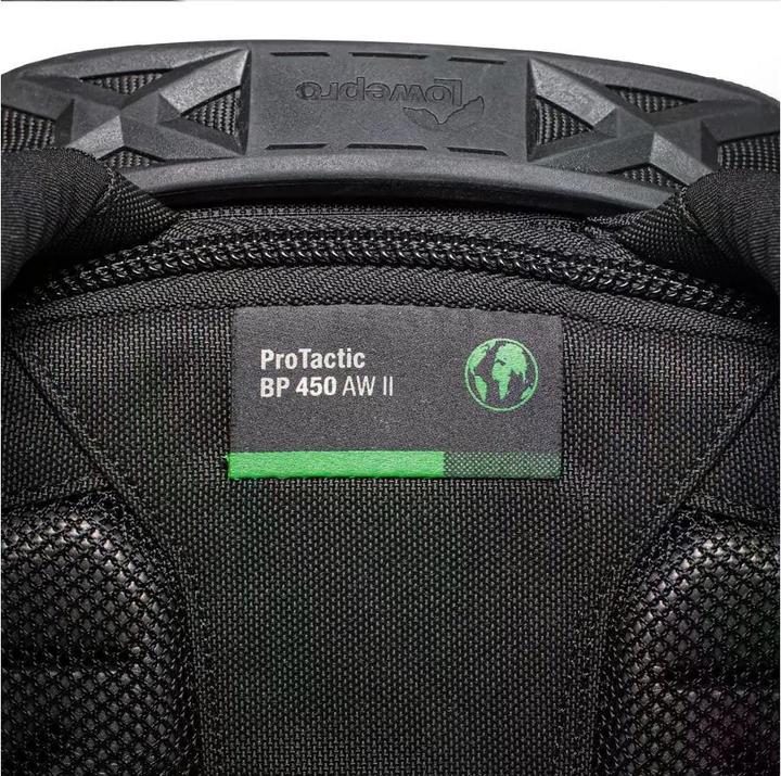 Actual product image Lowepro ProTactic BP 450 AW Green Line (Photo backpack, 25 l)