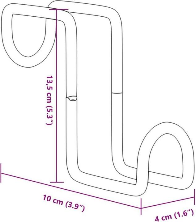 Produktbild VidaXL Trensenhalter 3Stk. Zaumhaken Trensenaufhänger Trensenhaken Schwarz Stahl