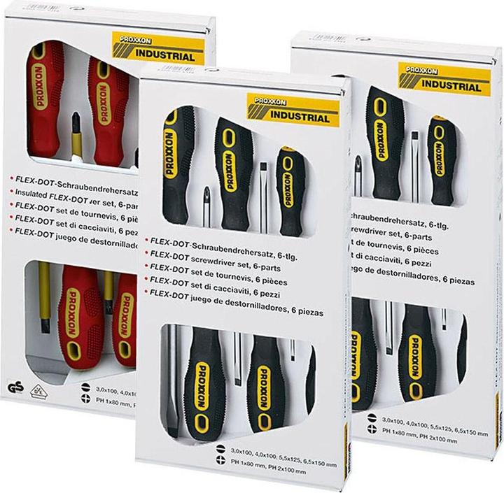 Actual product image Proxxon Workshop screwdriver set (Pozidriv cross recess (PZ), Slotted screws)
