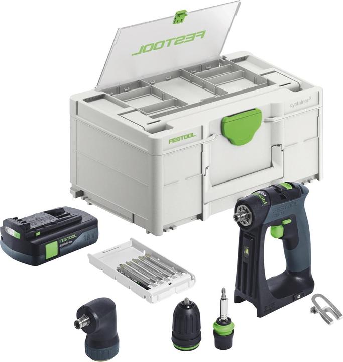 Produktbild Festool CXS 18-Basic-Set Akku Bohrschrauber 18 V 40 Nm Brushless + 1x Akku 3,0 Ah + Systainer - (Akkubetrieb)