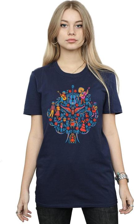 Actual product image Disney Womens/Ladies Coco Tree Pattern Cotton Boyfriend T-Shirt (S)