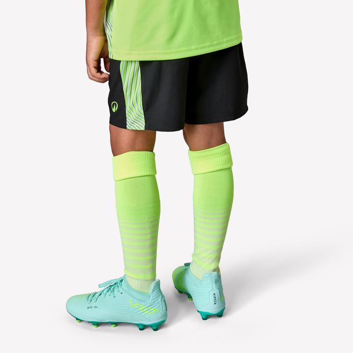 Actual product image Kipsta Kinder Fussball Shorts - VIRALTO Wavy schwarz/gelb (140)