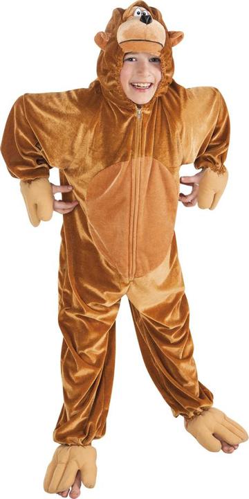 Actual product image Boland Monkey Child Costume: Plush Jumpsuit With Hood (140)