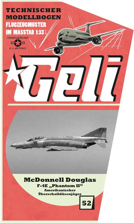 Actual product image Geli mcdonnell douglas f-4e cardboard model