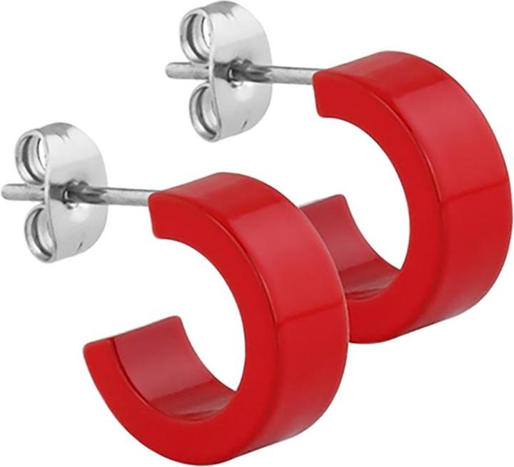 Produktbild Star Piercing Ohrstecker Fire Red rund flach 5x14 (ohne Messing, Chirurgenstahl 316L)
