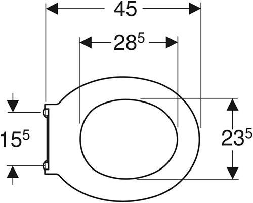 Actual product image Geberit WC seat ring RENOVA COMFORT barrier-free, antibacterial white