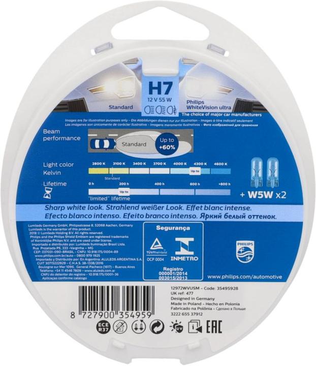 Immagine prodotto Philips H7 WhiteVision ultra (H7)
