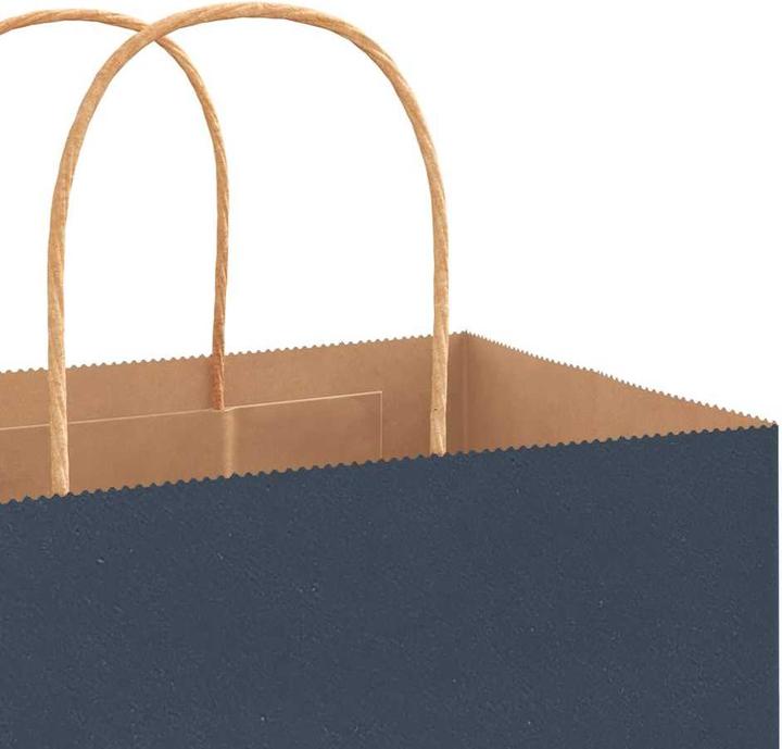 Actual product image VidaXL Kraft paper bags 250 pcs. with handle Blue 21x11x36 cm Paper bag (Gift bag, 250 x)