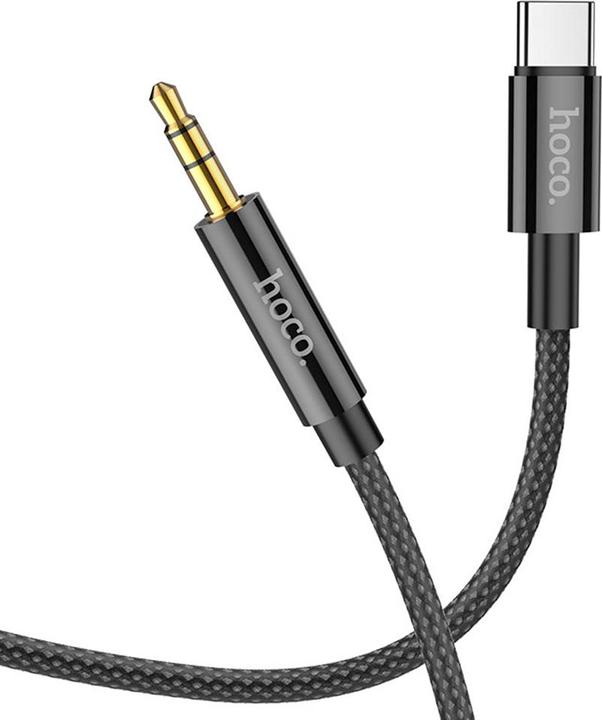 Produktbild Hoco - Audio Cable Adapter (UPA19) - USB Type-C to Jack 3.5mm, 1m - Black (1 m)