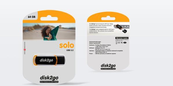Actual product image Disk2go USB stick solo 64GB (64 GB, USB-C)