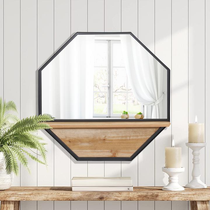 Immagine prodotto Homcom Specchio da parete con cornice in legno