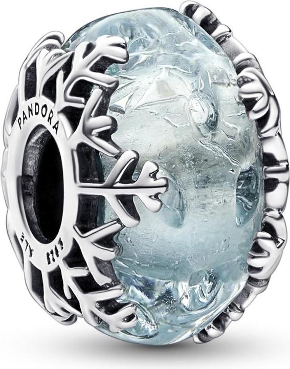 Pandora Charm Muranoglas Schneeflocke (Sterling Silber 925)