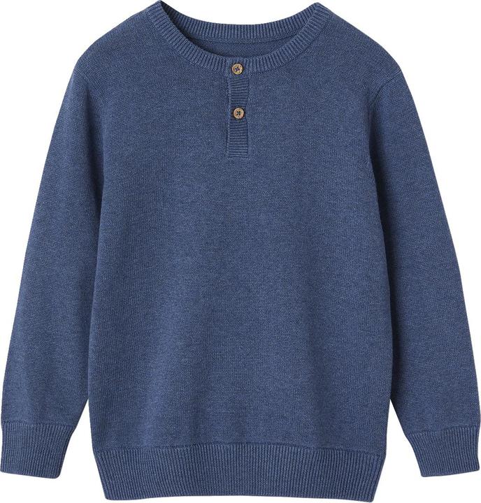 Image du produit Vertbaudet Jungen Pullover mit Rundhals und Knopfleiste Oeko-Tex (92)
