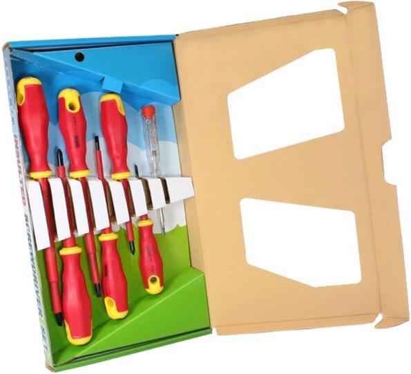 Produktbild Intertech Schraubendreher-Satz, 7-teilig, inkl. Spannungsprüfer