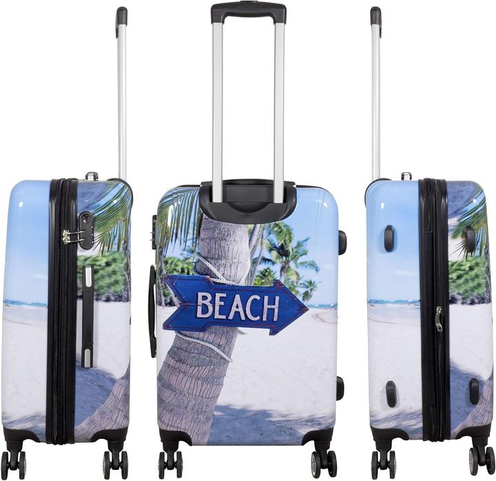 Produktbild Trendyshop365 3-teiliges Hartschalen-Kofferset (Handgepäck (bis 50l), M (50 - 90l), L (90 - 115l))