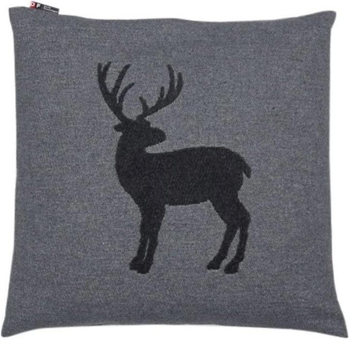 Produktbild David Fussenegger Kissenbezug Deco Hirsch 50 x 50 cm, Grau (50 x 50 cm)