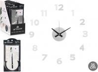 Giftdecor Uhrenaufkleber 35 cm silber satinierte Zahlen (350 mm)