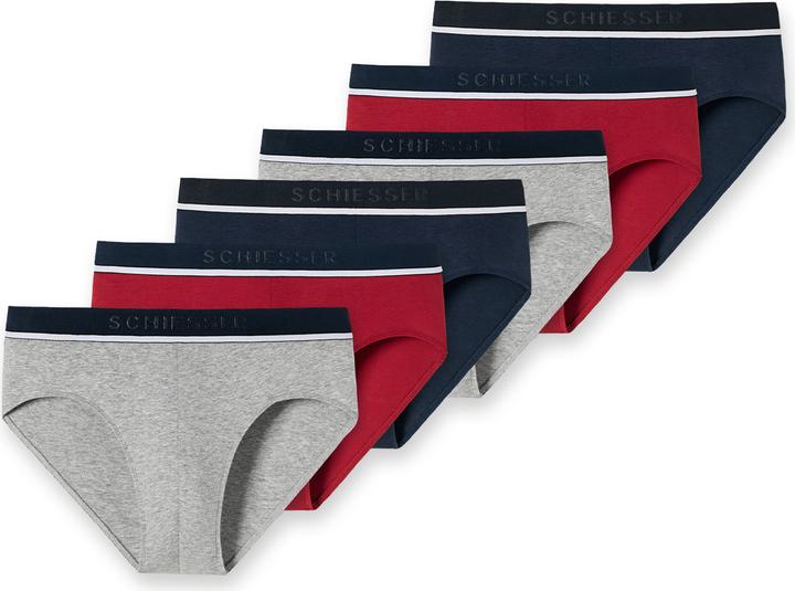 Produktbild Schiesser 6er Pack 95/5 Organic Cotton Rio Slip / Unterhose (L, 6er Pack)