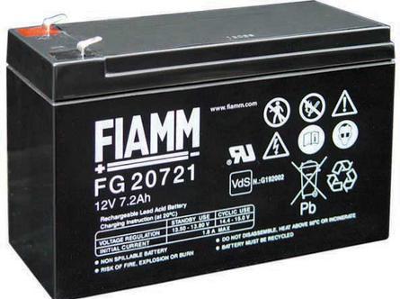 Jewo FIAMM FG20721 - noir - 7,2 Ah - 12 V - 1 pièce(s) - 5 année(s) - 2,43 kg (12 V, 7 Ah)