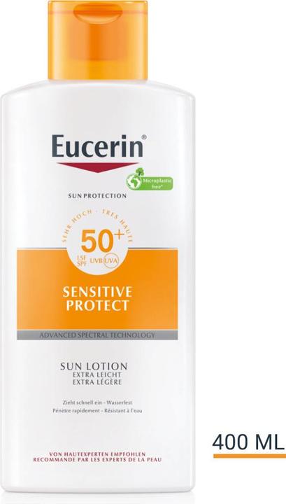 Produktbild Eucerin SUN Body Lotion extra leicht LSF 50+ (Sonnenlotion, SPF 50, 400 ml, 463.75 g)