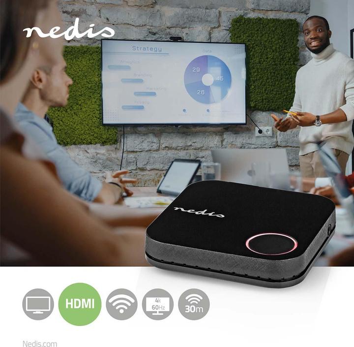 Actual product image Nedis Wireless HDMI™ Receiver | WLAN | 2400 MHz | 30.0 m (line of sight) | 4K@60Hz | 0.04 Gbps | PVC