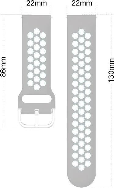 Actual product image Cbx IDAIR silicone watch strap 22mm (22 mm, Silicone)