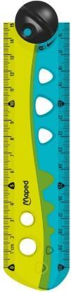 Image du produit Maped Règle pliante CROC CROC, plastique, 15/30 cm, jaune/turquoise, blister 1 pièce (300 mm)