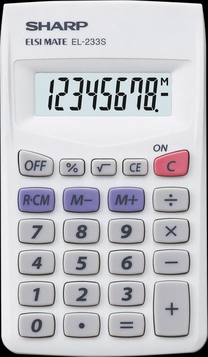Sharp Calculatrice EL-233S (Piles)