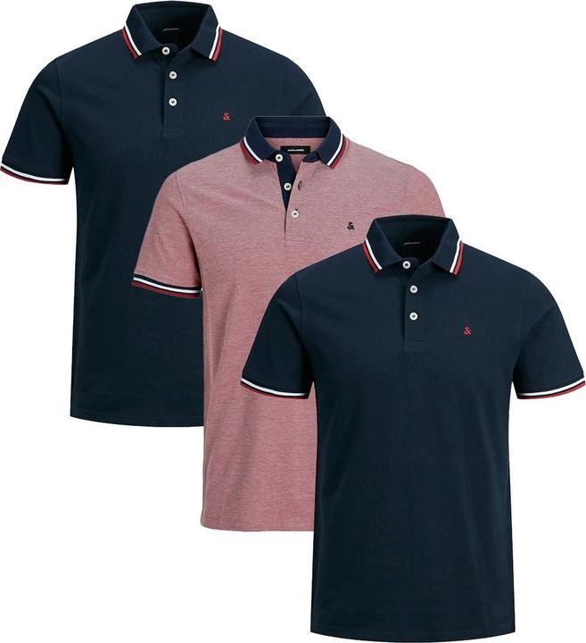 Produktbild Jack & Jones 3er Pack Paulos - Slim Fit Poloshirt (XXL)