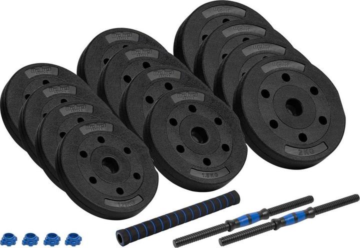 Actual product image Rebel Adjustable bitumen dumbbells with connector 2x10kg ACTIVE (2 x 10 kg)