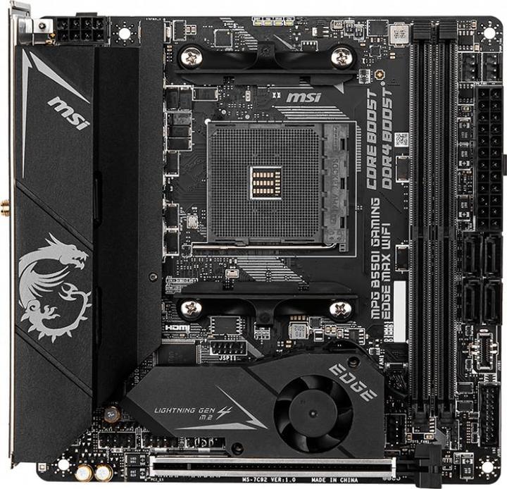 MSI MPG B550I Gaming Edge Max Wifi (AM4, AMD B550, Mini-ITX)