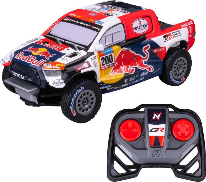 Nikko RC 10591 Night Mode Toyota Gazoo Dakar, remote-controlled Red Bull rally car, realistic Det
