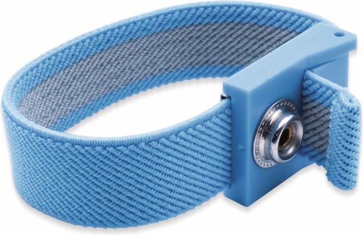Immagine prodotto Quadrios Cinghia da polso ESD con pulsante blu da 10 mm
