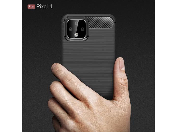 Produktbild Screenguard Google Pixel 4 Hülle Carbon Brushed Soft TPU (Google Pixel 4)