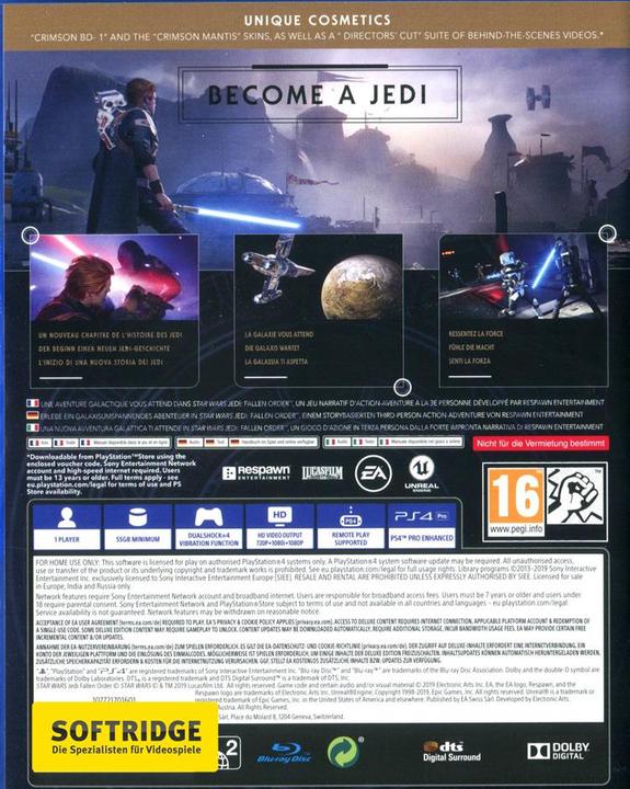 Actual product image EA Games Star Wars: Jedi Fallen Order - Deluxe Edition (PS4, DE)