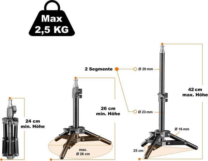 Actual product image Walimex Lamp tripod 40cm (40 cm, 2.50 kg)