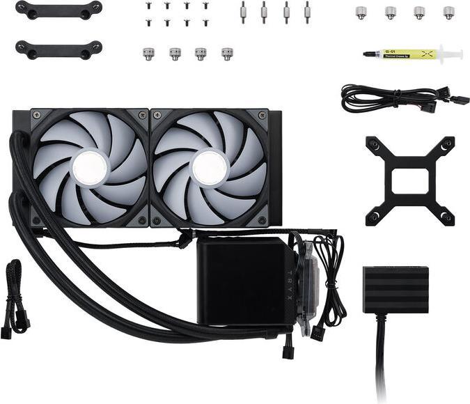Actual product image TRYX PANORAMA complete water cooling system, ARGB - 240 mm, black