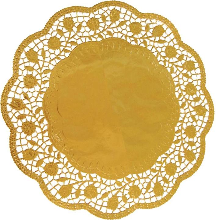 Produktbild Wimex.eu Deko-Tortenspitze (PAP,ALU) rund gold 36cm - 4 Stück