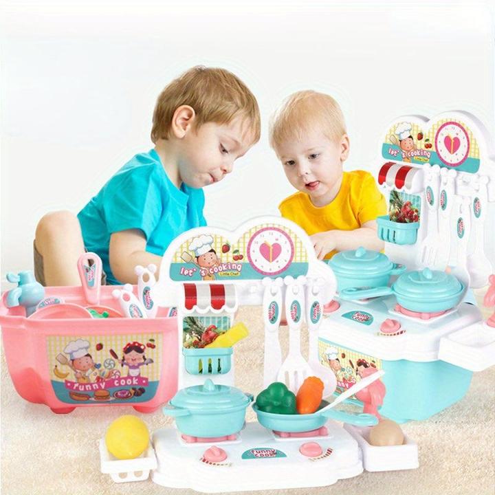 Image du produit Activity Board Maison de jeux pour enfants, jouets de simulation de cuisine, ustensiles de cuisine, mini batterie