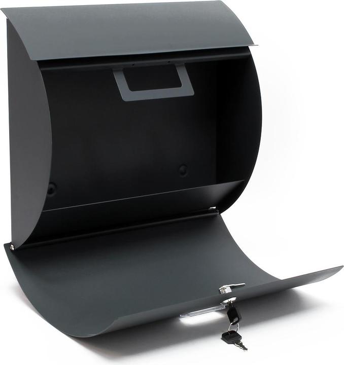 Immagine prodotto Wiltec Cassetta delle lettere V17 Antracite 375x108x330mm Blocco Targhetta Cassetta postale