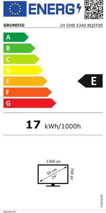 Label énergétique Grundig Grun TV LED HD (24", LED, HD ready)