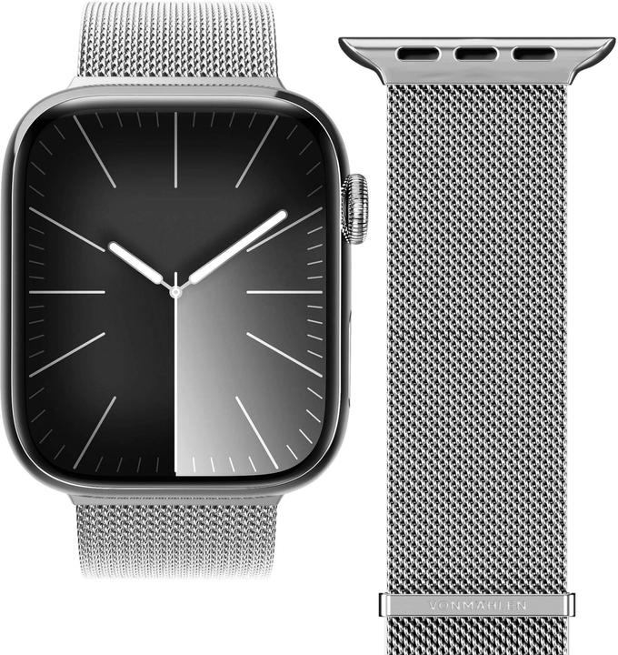 Produktbild Vonmählen Milanese-Armband 2 für Apple Watch 38 40 41 mm silber (Edelstahl)