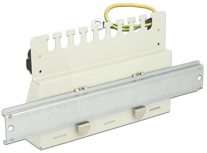 Produktbild Delock 12-Port Desktop Patchpanel, Hutschienenkit